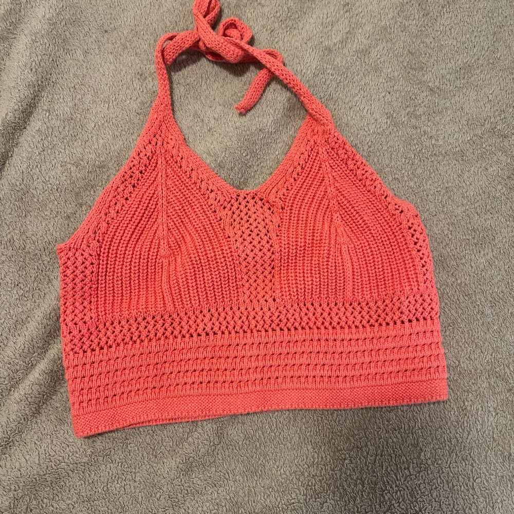 Crochet halter top cropped brand new
